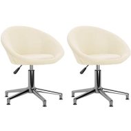 Shumee  Otočné jedálenské stoličky 2 ks krémové textil, 330453 - cena, porovnanie