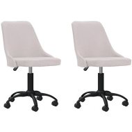 Shumee  Otočné jedálenské stoličky 2 ks krémové textil, 330881 - cena, porovnanie