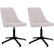 Shumee  Otočné jedálenské stoličky 2 ks krémové textil, 330905 - cena, porovnanie