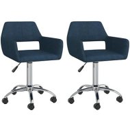 Shumee  Otočné jedálenské stoličky 2 ks modré textil, 330324 - cena, porovnanie