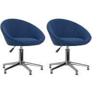 Shumee  Otočné jedálenské stoličky 2 ks modré textil, 330456 - cena, porovnanie
