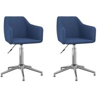 Shumee  Otočné jedálenské stoličky 2 ks modré textil, 331203 - cena, porovnanie