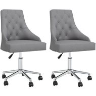 Shumee  Otočné jedálenské stoličky 2 ks svetlosivé textil, 3092997 - cena, porovnanie