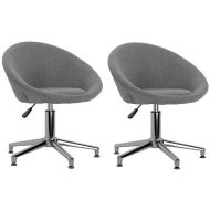 Shumee  Otočné jedálenské stoličky 2 ks svetlosivé textil, 330450 - cena, porovnanie