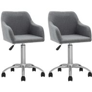 Shumee  Otočné jedálenské stoličky 2 ks svetlosivé textil, 330633 - cena, porovnanie