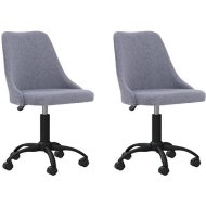 Shumee  Otočné jedálenské stoličky 2 ks svetlosivé textil, 330878 - cena, porovnanie