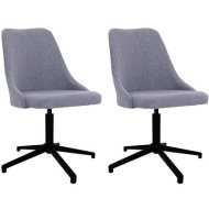 Shumee  Otočné jedálenské stoličky 2 ks svetlosivé textil, 330902 - cena, porovnanie