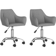 Shumee  Otočné jedálenské stoličky 2 ks svetlosivé textil, 330937 - cena, porovnanie