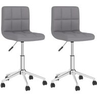 Shumee  Otočné jedálenské stoličky 2 ks svetlosivé textil, 334447 - cena, porovnanie