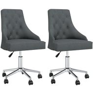 Shumee  Otočné jedálenské stoličky 2 ks tmavosivé textil, 3092998 - cena, porovnanie