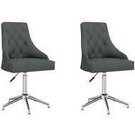 Shumee  Otočné jedálenské stoličky 2 ks tmavosivé textil, 3093030 - cena, porovnanie