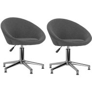 Shumee  Otočné jedálenské stoličky 2 ks tmavosivé textil, 330451 - cena, porovnanie