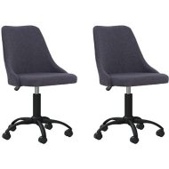 Shumee  Otočné jedálenské stoličky 2 ks tmavosivé textil, 330879 - cena, porovnanie