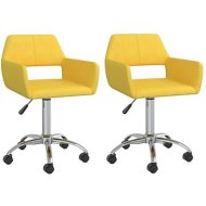 Shumee  Otočné jedálenské stoličky 2 ks žlté textil, 330326 - cena, porovnanie