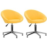 Shumee  Otočné jedálenské stoličky 2 ks žlté textil, 330458 - cena, porovnanie