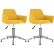 Shumee  Otočné jedálenské stoličky 2 ks žlté zamat, 331103 - cena, porovnanie
