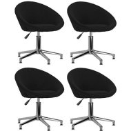 Shumee  Otočné jedálenské stoličky 4 ks čierne textil, 3089499 - cena, porovnanie