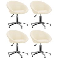 Shumee  Otočné jedálenské stoličky 4 ks krémové textil, 3089500 - cena, porovnanie