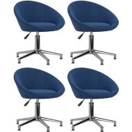 Shumee  Otočné jedálenské stoličky 4 ks modré textil, 3089503 - cena, porovnanie