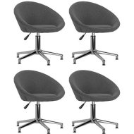 Shumee  Otočné jedálenské stoličky 4 ks tmavosivé textil, 3089498 - cena, porovnanie