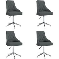 Shumee  Otočné jedálenské stoličky 4 ks tmavosivé textil, 3093038 - cena, porovnanie