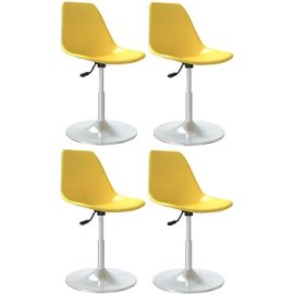 Shumee  Otočné jedálenské stoličky 4 ks žlté PP, 338272