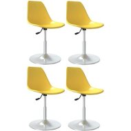 Shumee  Otočné jedálenské stoličky 4 ks žlté PP, 338272 - cena, porovnanie