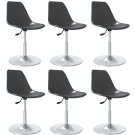 Shumee  Otočné jedálenské stoličky 6 ks sivé PP, 3085287