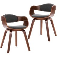 Shumee  Jedálenská stolička, 2 ks, ohýbané drevo a sivý textil (287389) - cena, porovnanie