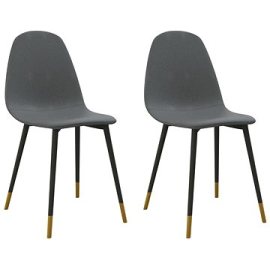 Shumee  Jedálenská stolička, 2 ks svetlosivá textil, 325615