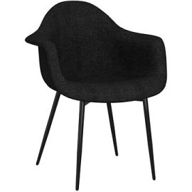 Shumee  Jedálenská stolička čierna textil, 338090