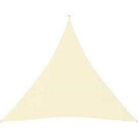Shumee  Stínící plachta oxfordská látka trojúhelníková 4x4x4 m krémová (135231)