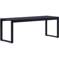 Shumee  Záhradná lavica, 120,5 cm PS doska, čierna (49492) - cena, porovnanie