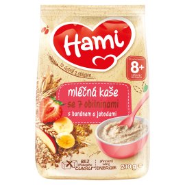 Nutricia Hami Mliečna kaša so 7 obilninami s banánom a jahodami 210g