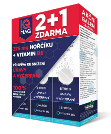 Naturprodukt IQ MAG Horčík 375 mg + Vitamín B6 60tbl