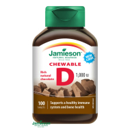 Jamieson Vitamín D3 1000 IU čokoláda 100tbl - cena, porovnanie