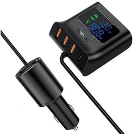 Acefast Digital display car HUB charger