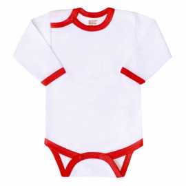 New Baby Dojčenské body s červeným lemom