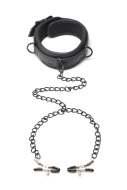 Master Series Collared Temptress Collar with Nipple Clamps - cena, porovnanie