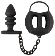 Black Velvet Ball Cage with Butt Plug - cena, porovnanie