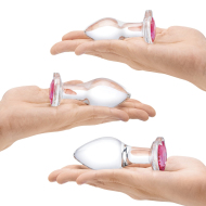 Gläs Heart Jewel Glass Anal Training Kit - cena, porovnanie