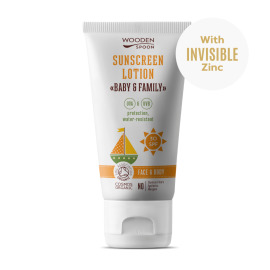 Woodenspoon Opaľovacie telové mlieko Baby & Family SPF 30 150ml