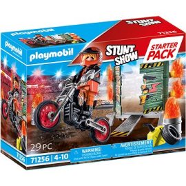 Playmobil 71256 Starter Pack Kaskadérska motorka a ohnivá stena