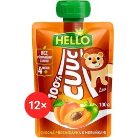 Hello CUUC 100% ovocná kapsička s marhuľami 12x100g