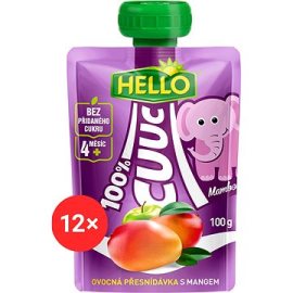 Hello CUUC 100% ovocná kapsička s mangom 12x100g