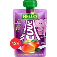 Hello CUUC 100% ovocná kapsička s mangom 12x100g - cena, porovnanie