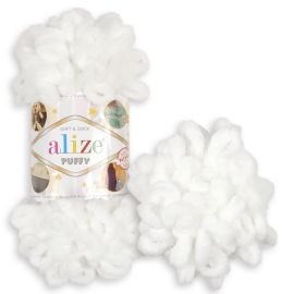 Alizé Priadza Puffy 55 biela 100 g 9 m