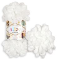 Alizé Priadza Puffy 55 biela 100 g 9 m - cena, porovnanie