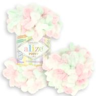 Alizé Priadza Puffy Color 6052 ružovo mentolová 100 g 9 m - cena, porovnanie