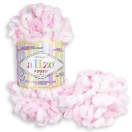 Alizé Priadza Puffy Color 5863 bielo ružová 100 g 9 m